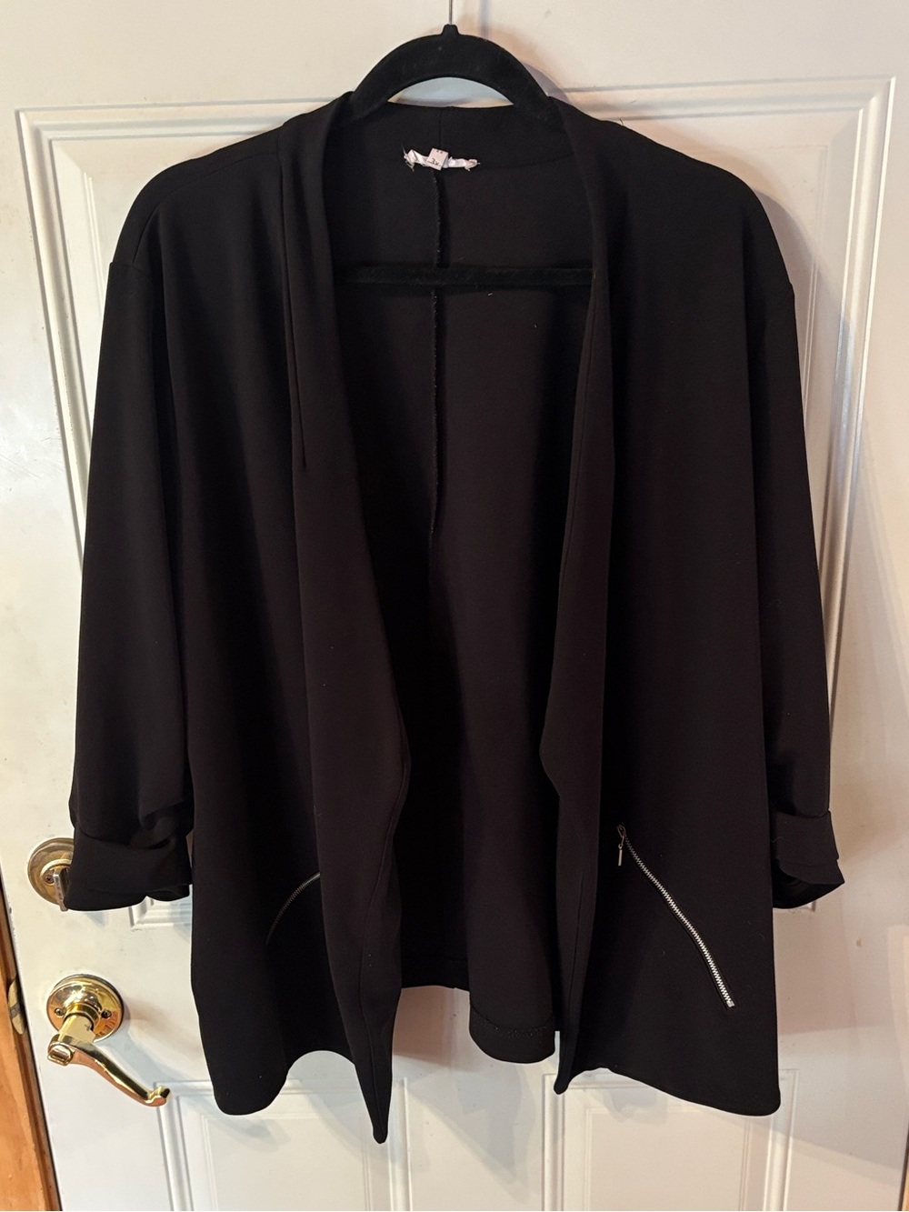 Maurice’s open front Jacket with Pockets in Black Size 3X